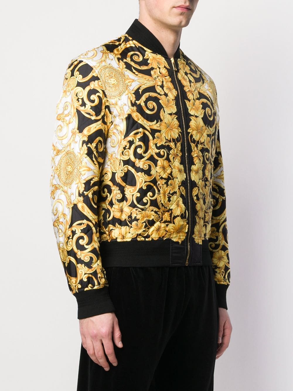 Versace Baroque Print Bomber Jacket, $2,307 | farfetch.com | Lookastic
