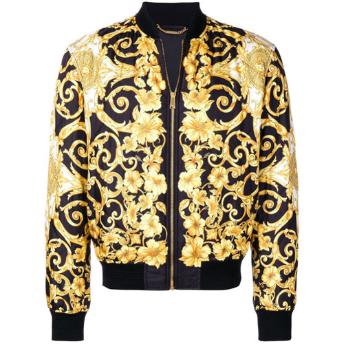 Versace Baroque Print Bomber Jacket, $2,307 | farfetch.com | Lookastic