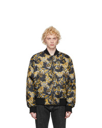 VERSACE JEANS COUTURE Black Baroque Bomber