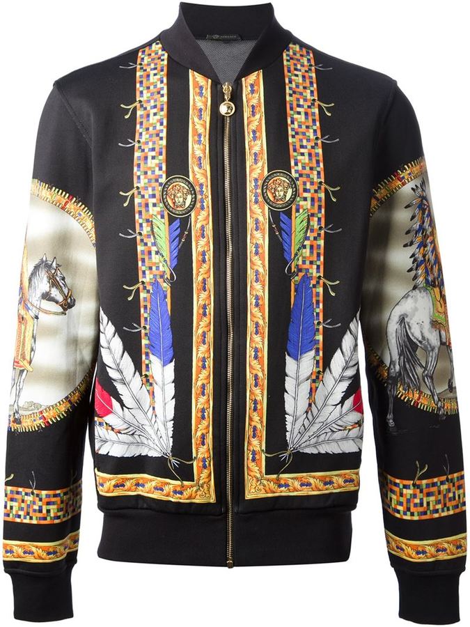 Versace Printed Bomber Jacket, $1,869 | | Lookastic