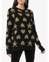 Gucci Hearts And Stars Wool Blend Sweater