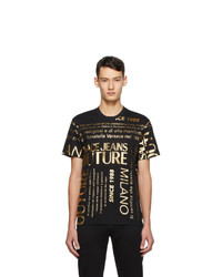 VERSACE JEANS COUTURE Black Allover T Shirt
