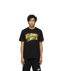 Billionaire Boys Club Black And Gold Glitter Arch Logo T Shirt