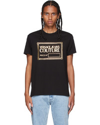 VERSACE JEANS COUTURE Black Gold Foil T Shirt