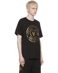 VERSACE JEANS COUTURE Black V Emblem T Shirt