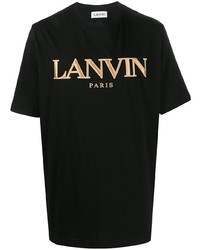Lanvin Embroidered Logo Cotton T Shirt