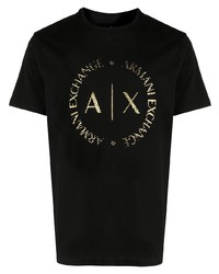 Armani Exchange Foil Logo Print T Shirt