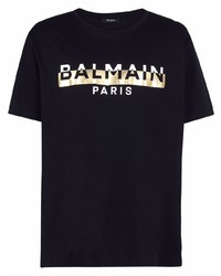 Balmain Foil Logo Tape T Shirt