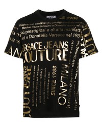VERSACE JEANS COUTURE Gold Tone Logo T Shirt