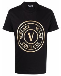 VERSACE JEANS COUTURE Logo Print Cotton T Shirt