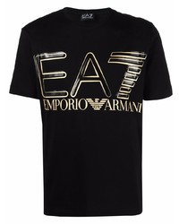 Ea7 Emporio Armani Logo Print T Shirt