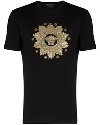Versace Sequinned Medusa Motif T Shirt
