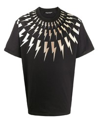 Neil Barrett Thunderbolt Cotton T Shirt