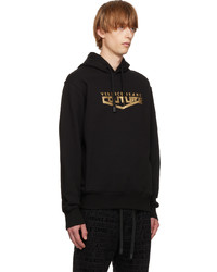 VERSACE JEANS COUTURE Black Bonded Hoodie