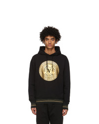VERSACE JEANS COUTURE Black Coin Logo Hoodie