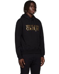 VERSACE JEANS COUTURE Black Iconic Logo Hoodie