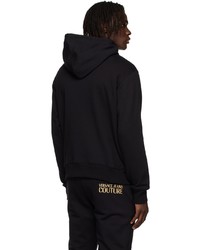 VERSACE JEANS COUTURE Black Iconic Logo Hoodie