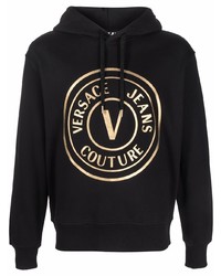 VERSACE JEANS COUTURE Round Logo Cotton Hoodie