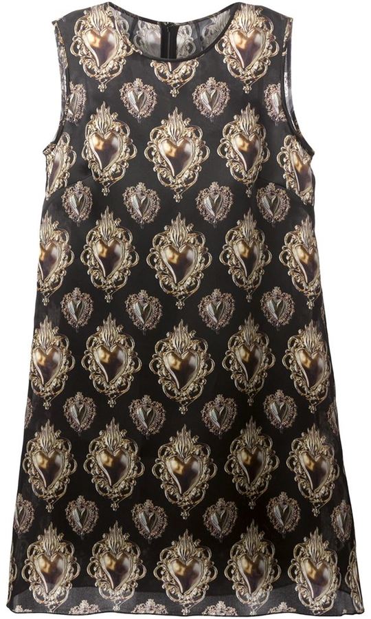 Dolce & Gabbana Sacred Heart Print Dress, $2,939 | farfetch.com | Lookastic