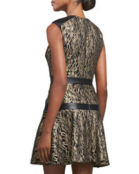 Nicole Miller Lace Fit And Flare Cocktail Dress