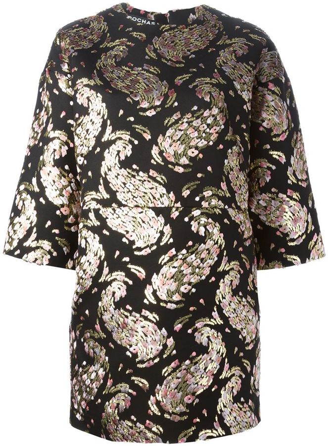 brocade shift dress