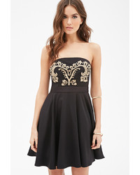 Forever 21 Contemporary Baroque Embroidered Fit Flare Dress