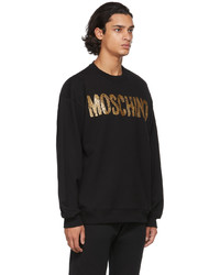Moschino Black Metallic Logo Sweatshirt