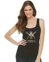 Kardashian Kollection Logo Tank Top Sequins