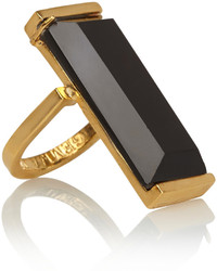 Gemma Redux 18 Karat Gold Plated Onyx Ring