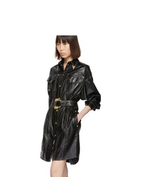 Versace Jeans Couture Black And Gold Spread Shirt Dress