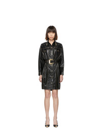 Versace Jeans Couture Black And Gold Spread Shirt Dress