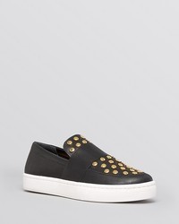 Black and Gold Slip-on Sneakers