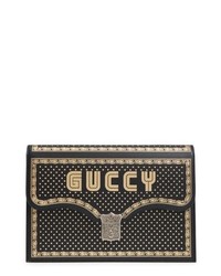 Gucci Guccy Logo Moon Stars Envelope Clutch