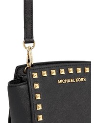 Michael Kors Selma medium studded crossbody bag(saffiano leather)