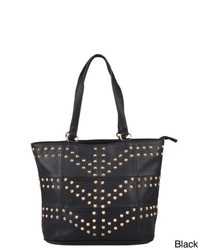 Journee Collection Studded Double Handle Tote Bag