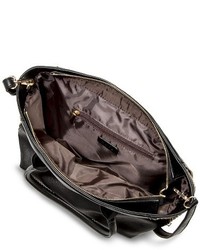 Melie Gold Stud Solid Tote Handbag Black