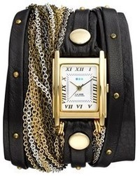 Black and Gold Studded Watch