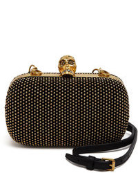 Black and Gold Suede Clutch