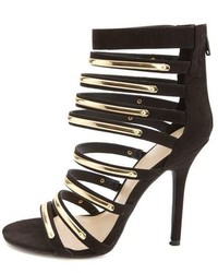 Charlotte Russe Gold Plated Strappy High Heels