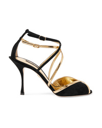 Dolce & Gabbana Metallic Med Suede Sandals