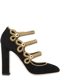 Dolce & Gabbana 105mm Military Suede Pumps