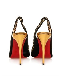 Christian Louboutin Ostri Sling 100mm Suede Pumps
