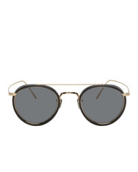 Eyevan 7285 Black And Gold 762 Sunglasses