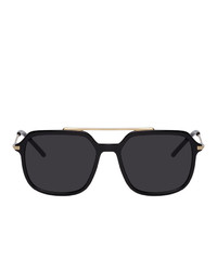 Dolce and Gabbana Black And Gold Slim Sunglasses