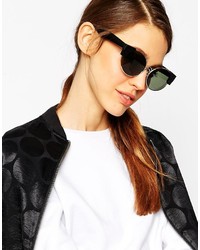 Asos Collection Cat Eye Sunglasses With Double Nose Corner Detail