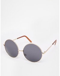Asos Collection Oversized Metal Round Sunglasses