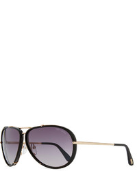 Tom Ford Cyrille Aviator Sunglasses Rose Goldenblack
