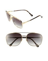 Elizabeth and James Leonard 60mm Sunglasses Shiny Gold One Size