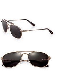 Tom Ford Eyewear Marlon Metal Aviator Sunglasses, $360 | Saks Fifth Avenue  | Lookastic