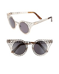 Fantas Eyes Fe Ny Gold Lattice Sunglasses Gold One Size